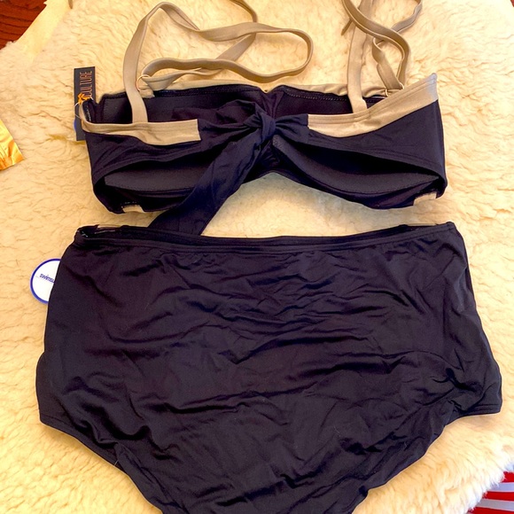NWT Swimsuits for all Tropiculture Black and Bronze Twisty bikini plus sz 16/18 - Picture 3 of 6